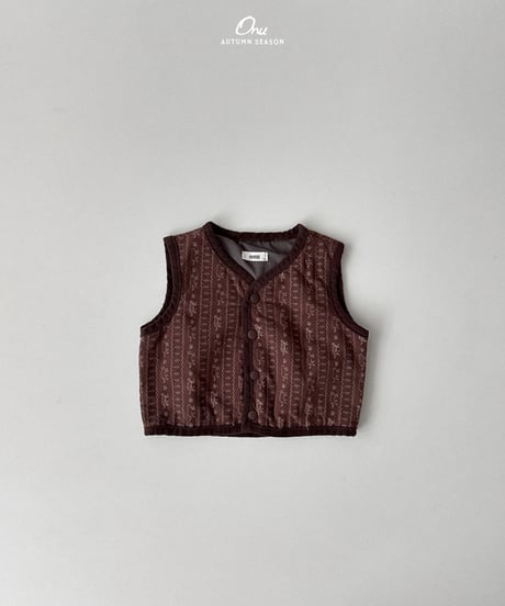 28[予約]onu picture quilted vest