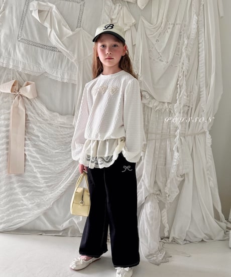 21[予約]poisson ribbon stone pants