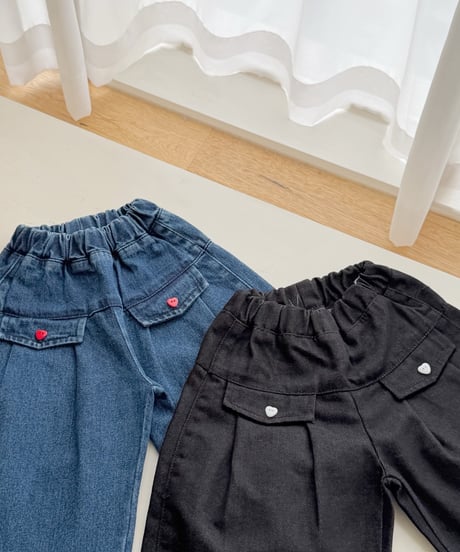 36[予約]ninibello eve wide denim pants