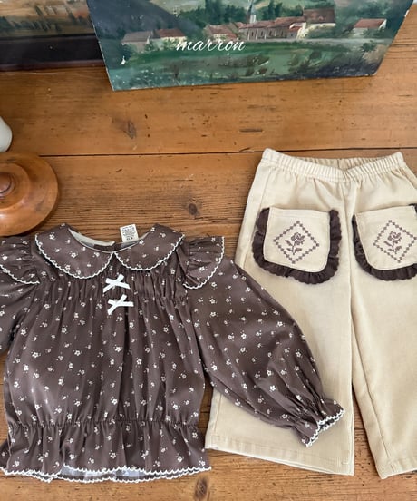 18[予約]marron shine blouse(XS-L)
