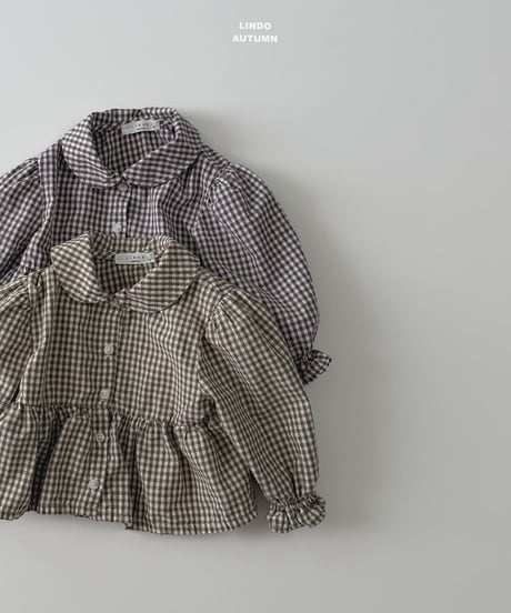 2[予約]LINDO sweet plaid blouse