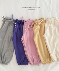 41[予約]melikey button jogger pants