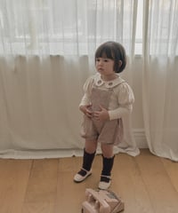 8[予約]送料無料 the beige embroidered collar tee