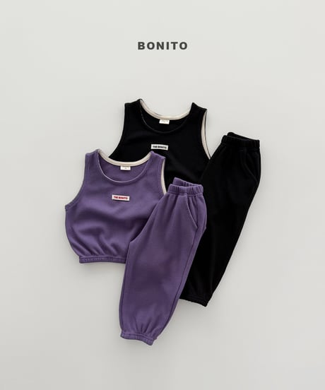 59[予約]bonito mini waffle vest set