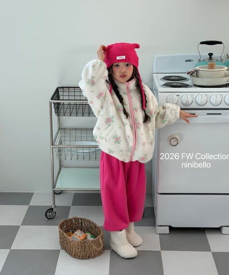 38[予約]ninibello flower petals area tumble jacket