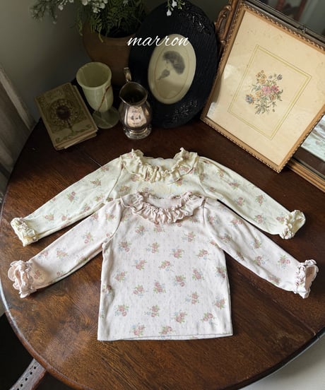 8[予約]marron rose eyelet t-shirt(XS-L)