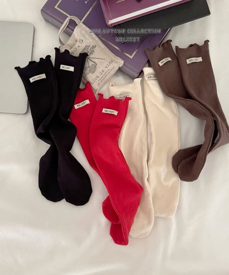 58[予約]melikey basic rib socks