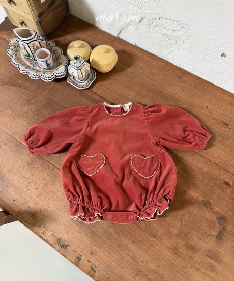 42[予約]marron heart suit(6-18m)