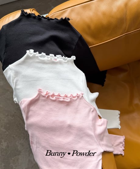 16[予約]bunny powder delicate half turtleneck t-shirt