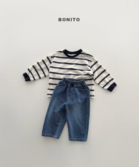 19[予約]bonito haru stripe rib tee