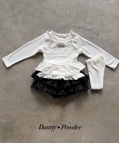 54[予約]bunny powder waffle tiered bloomers
