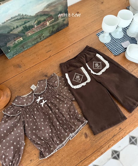 18[予約]marron shine blouse(XS-L)