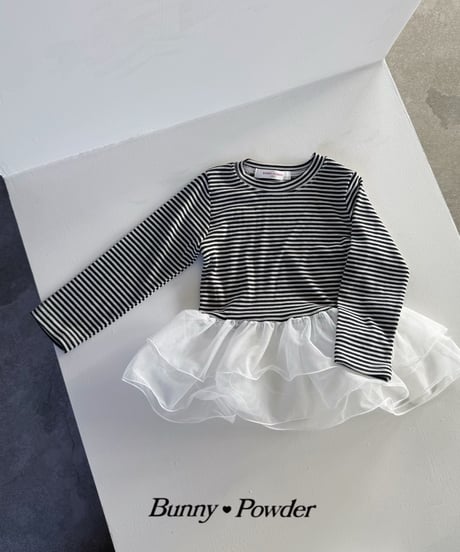 30[予約]bunny powder sha border tee
