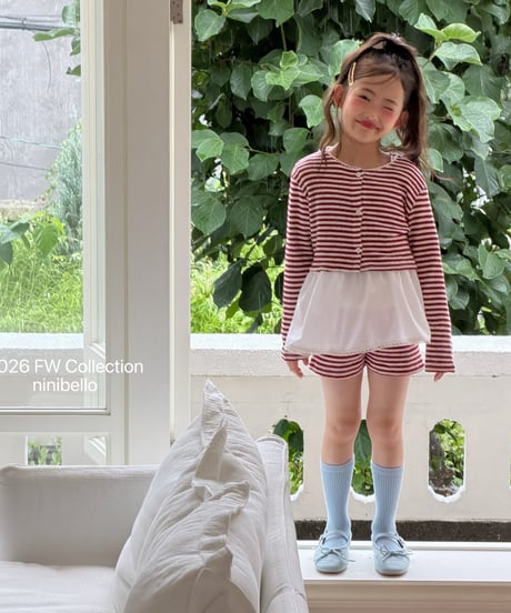 9[予約]ninibello tammy stripe shorts