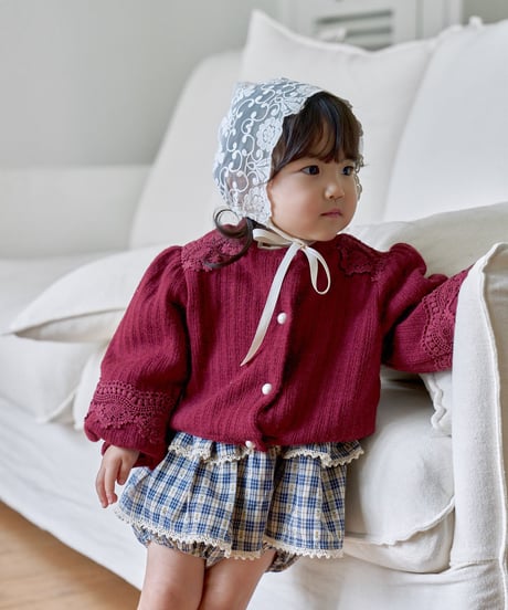 45[予約]marron check cancan suit(6-18m)