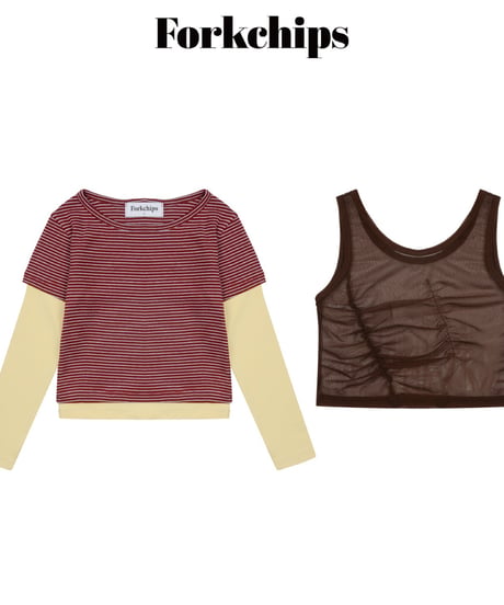 12[予約]FORKCHIPS vivid layered tee