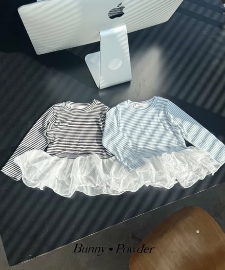 30[予約]bunny powder sha border tee