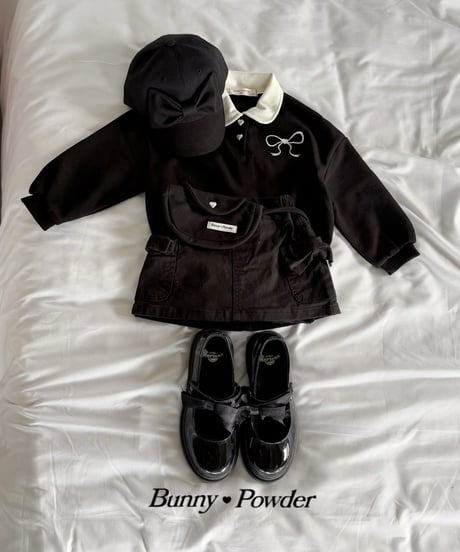 58[予約]bunny powder ribbon pocket skirt