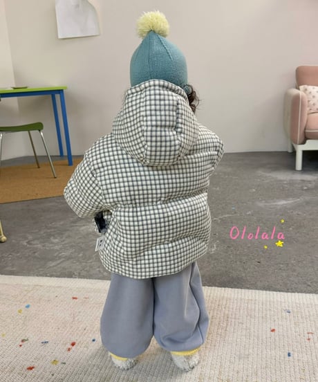1[予約]ololala bonbon check down padded jacket