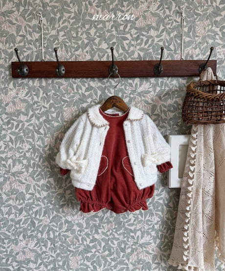 42[予約]marron heart suit(6-18m)
