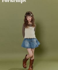 21[予約]FORKCHIPS wiggle button skirt
