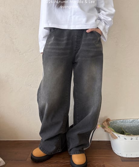 70[予約]matilda&lee track denim pants