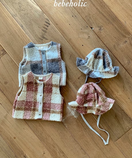 16[予約]bebeholic roy check vest