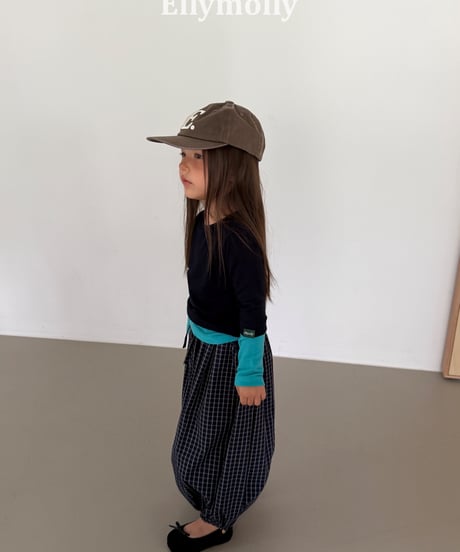 52[予約]ELLYMOLLY autumn grid balloon pants
