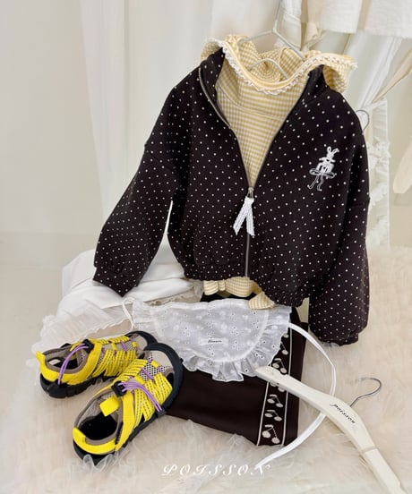 3[予約]poisson dot bunny zip-up
