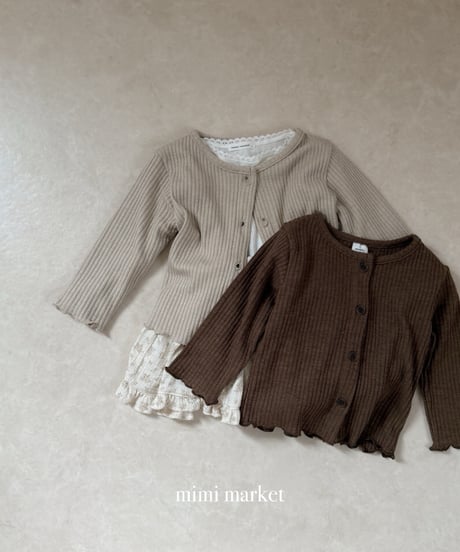 36[予約]mimi market liz rib cardigan
