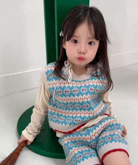 67[予約]aiai maple knit matching set