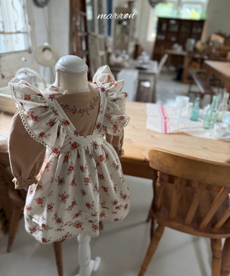 37[予約]marron flower apron