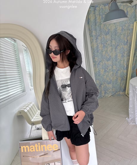 81[予約]matilda&lee check hood jumper