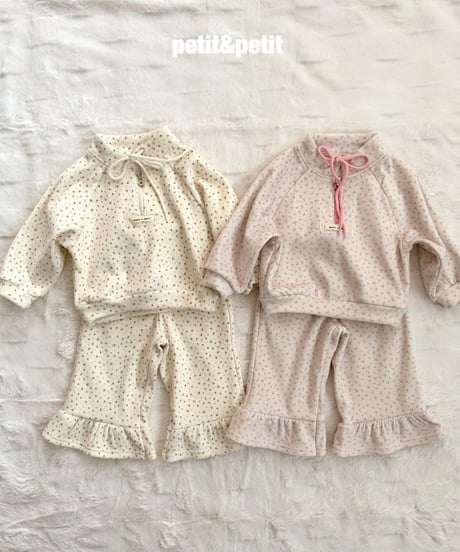 29[予約]petit&petit mink flower frill pants