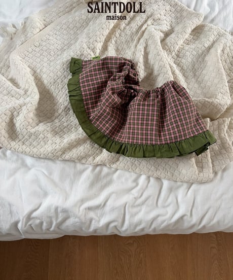 57[予約]saintdoll check chips skirt