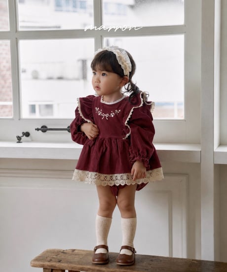 49[予約]marron bouquet suit(6-18m)