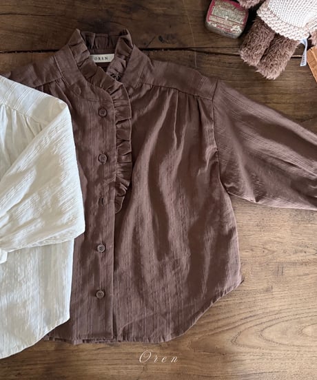 56[予約]OREN lea frill blouse