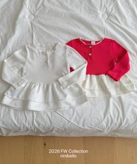 16[予約]ninibello eyelet tulip layered tee