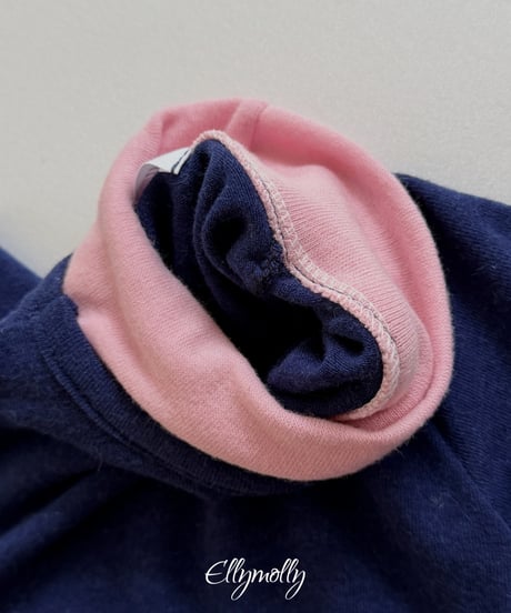 50[予約]ELLYMOLLY brush color block polar t-shirt