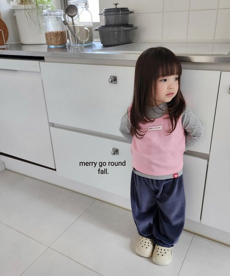 15[予約]merry go round velour jogger pants