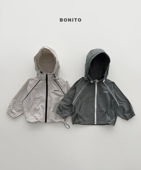 16[予約]bonito check stripe windbreaker(adult)