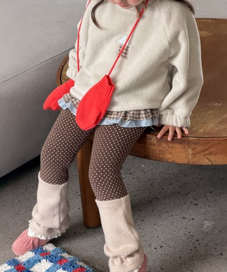 4[予約]aiai milk tea dot leggings