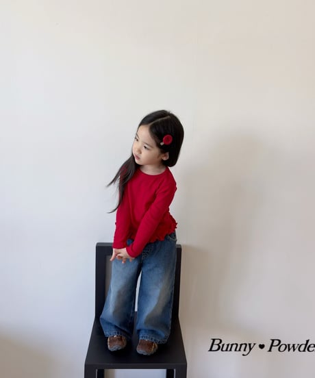 20[予約]bunny powder heart eyelet t-shirt