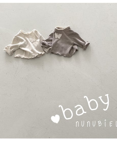 46[予約]nunubiel bebe butterfly t-shirt