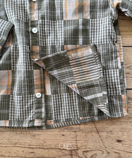 23[予約]OREN oliver patchwork shirt