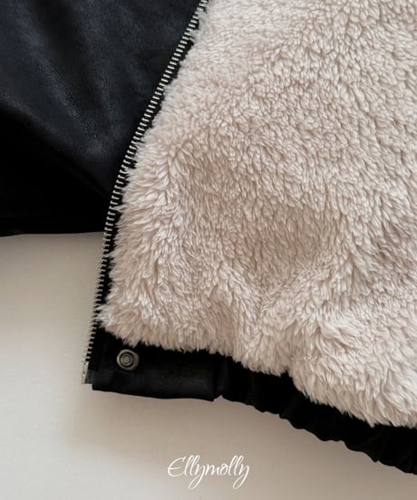 2[予約]ELLYMOLLY big collar shearling jumper