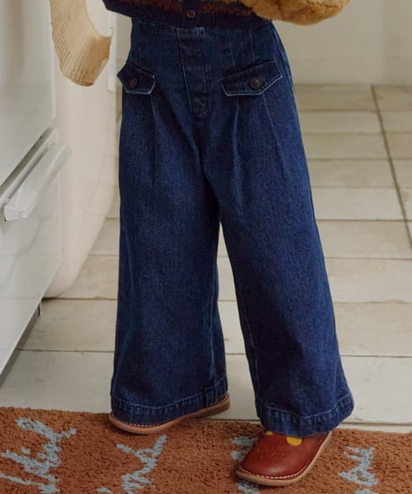 22[予約]mon Atelier flap denim pants