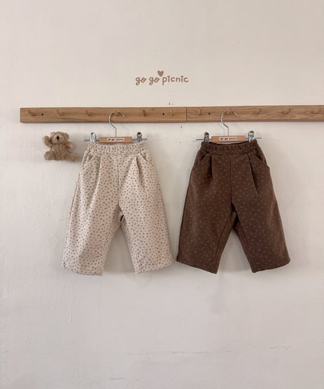 9[予約]go go picnic latte pants