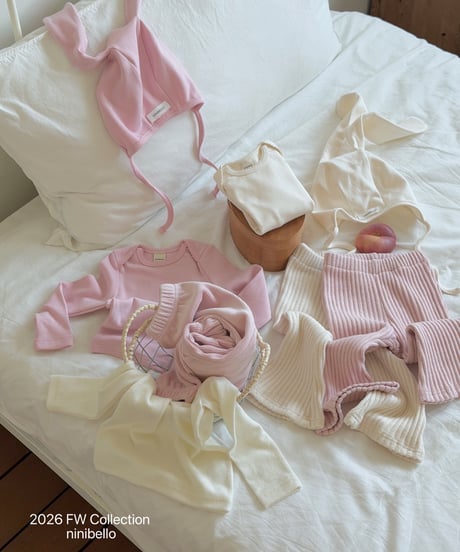 2[予約]ninibello mochi rabbit bonnet(baby)