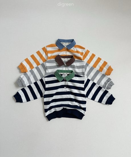 34[予約]digreen striped collar mtm